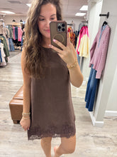 Load image into Gallery viewer, Molly Suede Lace Dress