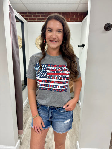 Callie Ann Stelter American Flag Tee