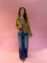 Load image into Gallery viewer, Harper Striped Denim Trim Top