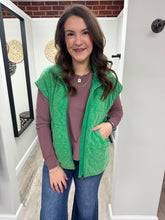 Load image into Gallery viewer, Brooklyn Quilted Green Vest