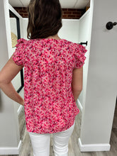 Load image into Gallery viewer, Manda Fuchsia Floral Top
