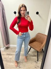 Load image into Gallery viewer, Madeline Red Bell Sleeve Top