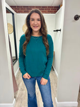 Load image into Gallery viewer, Jaydn Teal Super Soft CrewneckTop