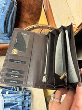 Load image into Gallery viewer, Teal Tooled Wallet