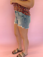 Load image into Gallery viewer, High Rise Step Side Hem Shorts