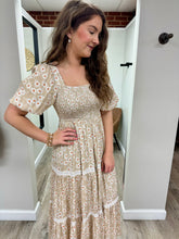 Load image into Gallery viewer, Lucy Natural Floral Dress