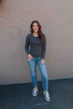 Load image into Gallery viewer, Hailey Ribbed Button Down Top