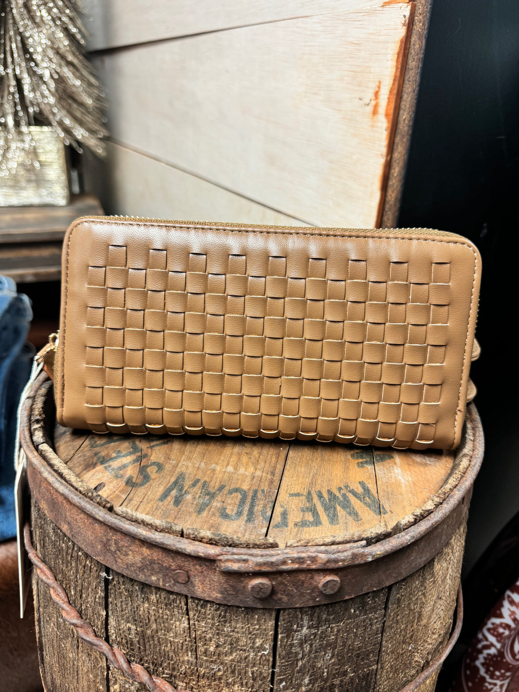 Woven Taupe Wallet