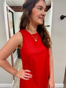 Sterling Red Scalloped