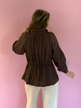 Load image into Gallery viewer, Sophia Brown Button Front Top