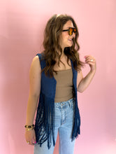 Load image into Gallery viewer, Sage Teal Suede Stitched Vest