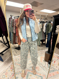Lexi Leopard Barrel Jeans