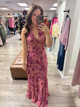 Load image into Gallery viewer, Carson Sangria Bloom Dress