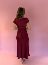 Load image into Gallery viewer, Leah Satin Lace Midi Dress