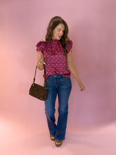 Load image into Gallery viewer, Averie Scalloped Ruffle Top