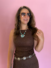 Load image into Gallery viewer, Harper Lace Brown Tank