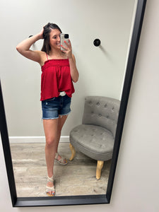 Heather Red Top