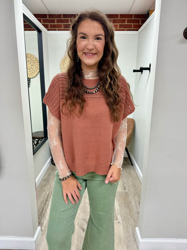 Cindy Dolman Sleeve Sweater Top