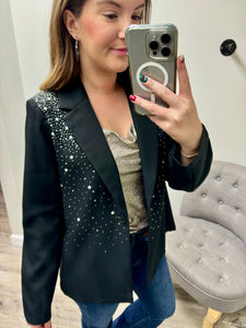 Holly Black Studded Blazer