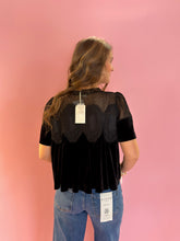 Load image into Gallery viewer, Autumn Velvet Scalloped Top