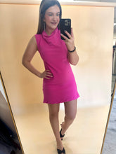 Load image into Gallery viewer, Avery Pink Cowl Neck Draped Mini Dress