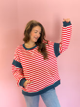Load image into Gallery viewer, Tara Color Block Stripe Top