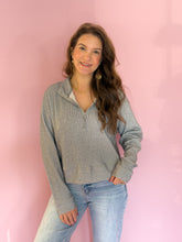 Load image into Gallery viewer, Molly Striped Half Zip Pullover