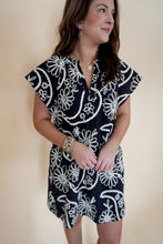 Load image into Gallery viewer, Harper Navy Floral Embroidered Dress