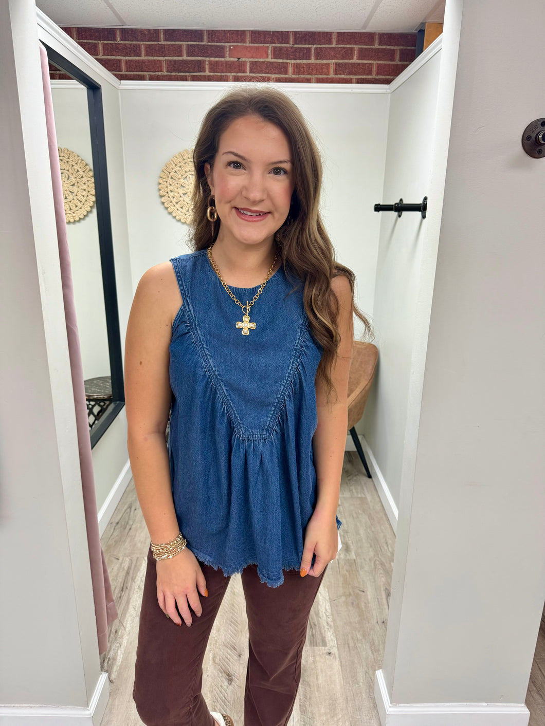 Tessa Shirred Swing Tank