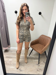 Kacie Leopard Romper