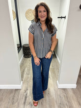 Load image into Gallery viewer, Alana Navy Stripe Top