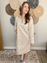 Load image into Gallery viewer, Holly Half Zip Midi Dress
