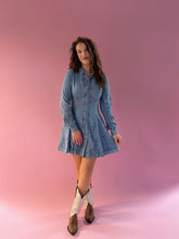 Load image into Gallery viewer, Marilyn Denim Pleated Dress