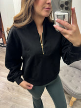 Load image into Gallery viewer, Molly Half Zip Sweatshirt