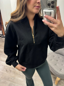 Molly Half Zip Sweatshirt