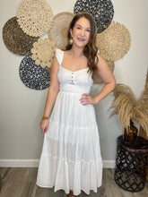 Load image into Gallery viewer, April White Maxi Dress