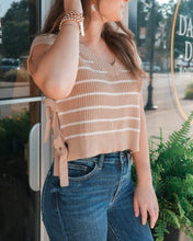 Load image into Gallery viewer, Tara Taupe Stripe Sweater Vest