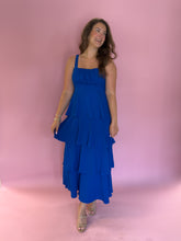 Load image into Gallery viewer, Kayla Royal Blue Tiered Dress