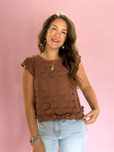 Load image into Gallery viewer, Carolyn Lace Taupe Top