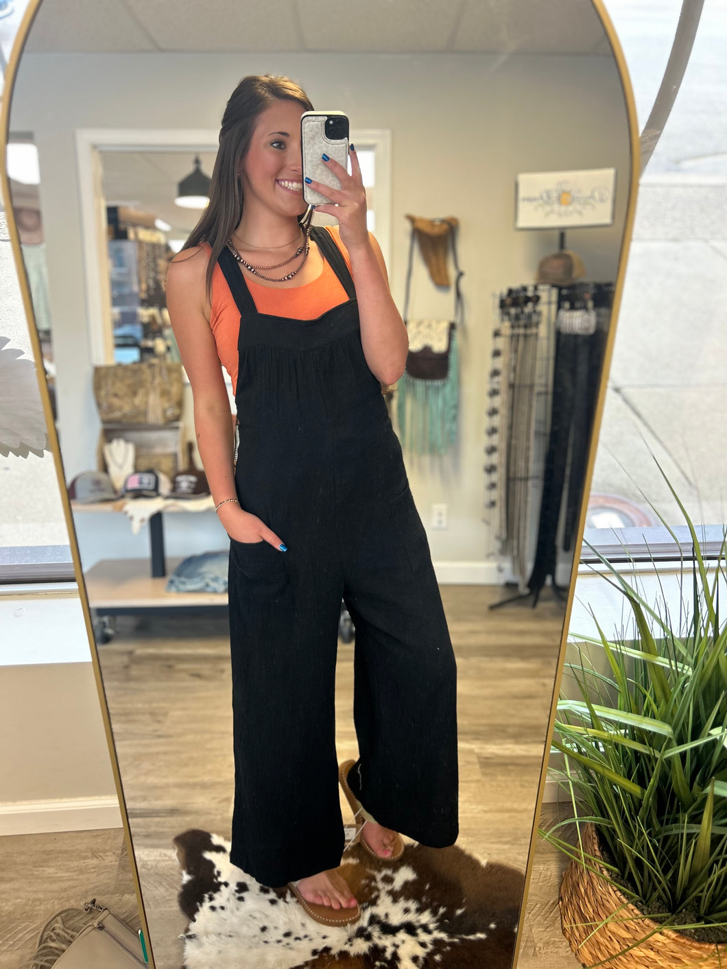 Mia Black Overalls