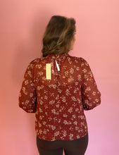 Load image into Gallery viewer, Tatum Rust Floral Blouse