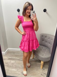 Kolby Pink Ruffle Dress