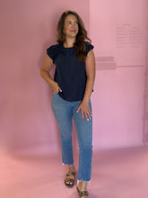 Load image into Gallery viewer, Alissa Navy Blouse