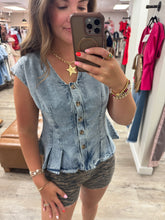 Load image into Gallery viewer, Grace Denim Top