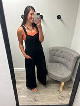 Load image into Gallery viewer, Mia Black Overalls