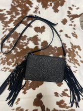 Load image into Gallery viewer, Tooled Fringe Crossbody/Wristlet