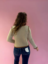 Load image into Gallery viewer, Cierra Beige Leather Trim Jacket