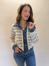 Load image into Gallery viewer, Lou Stripe Denim Button Up
