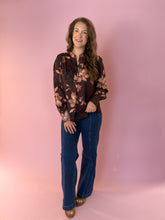Load image into Gallery viewer, Ramsey Brown Floral Top