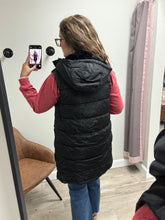 Load image into Gallery viewer, Carmen Black Long Puffer Vest